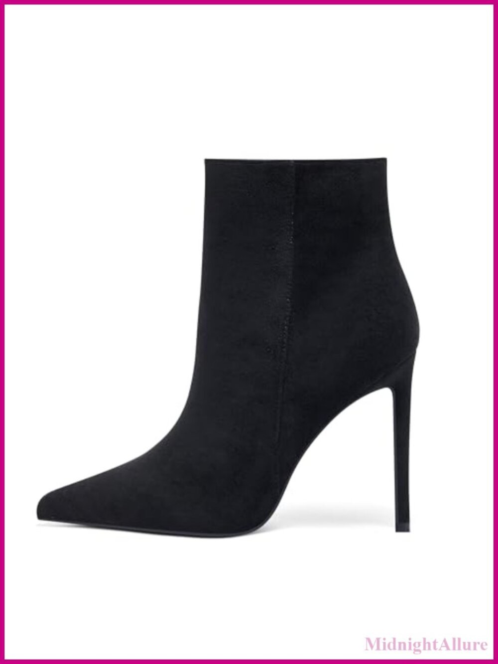 Women's Pointed Toe Stiletto Ankle Booties Side Zipper High Heel Dress Boots